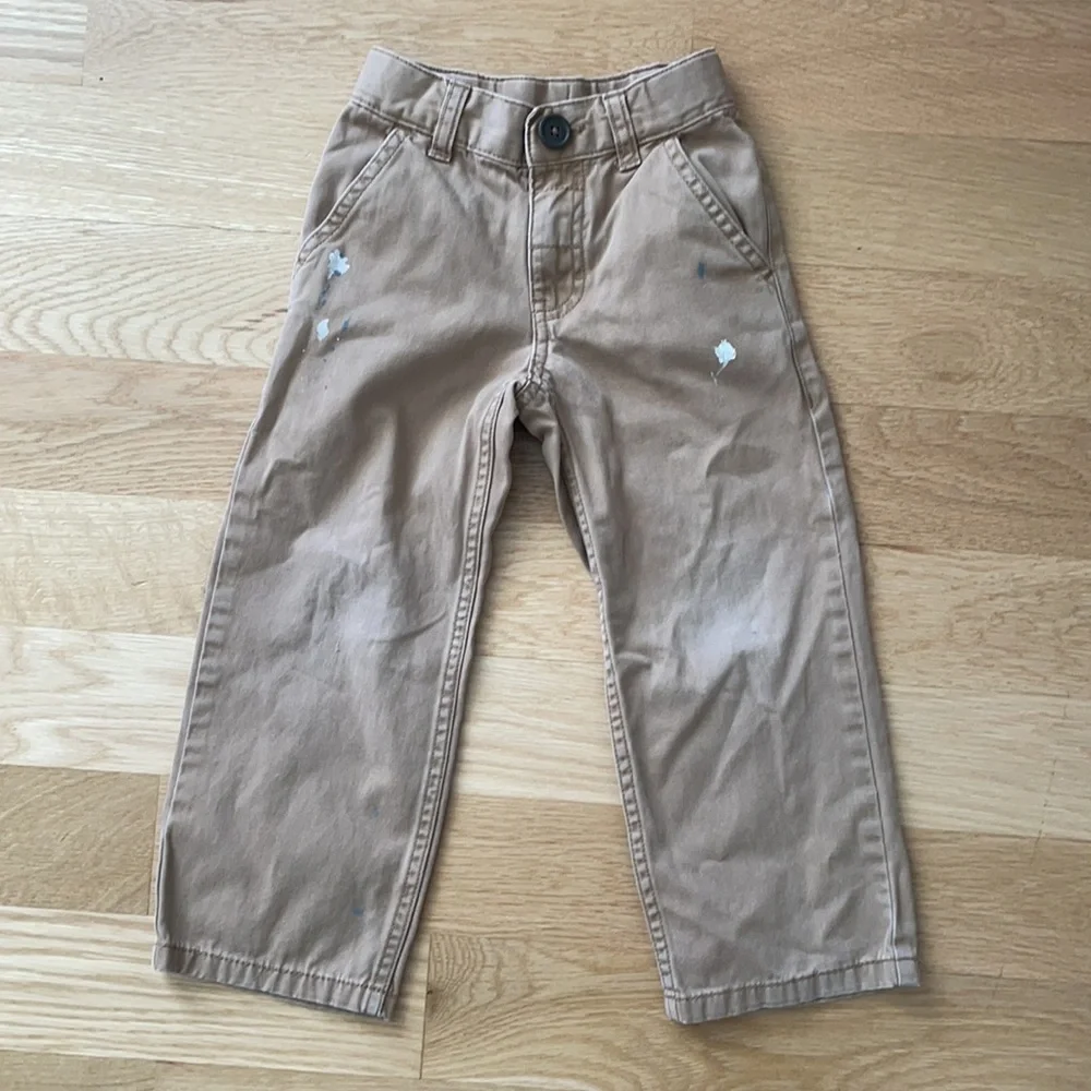 GYMBOREE Boys Distressed Paint Splatter Design Pants 4 Slim
